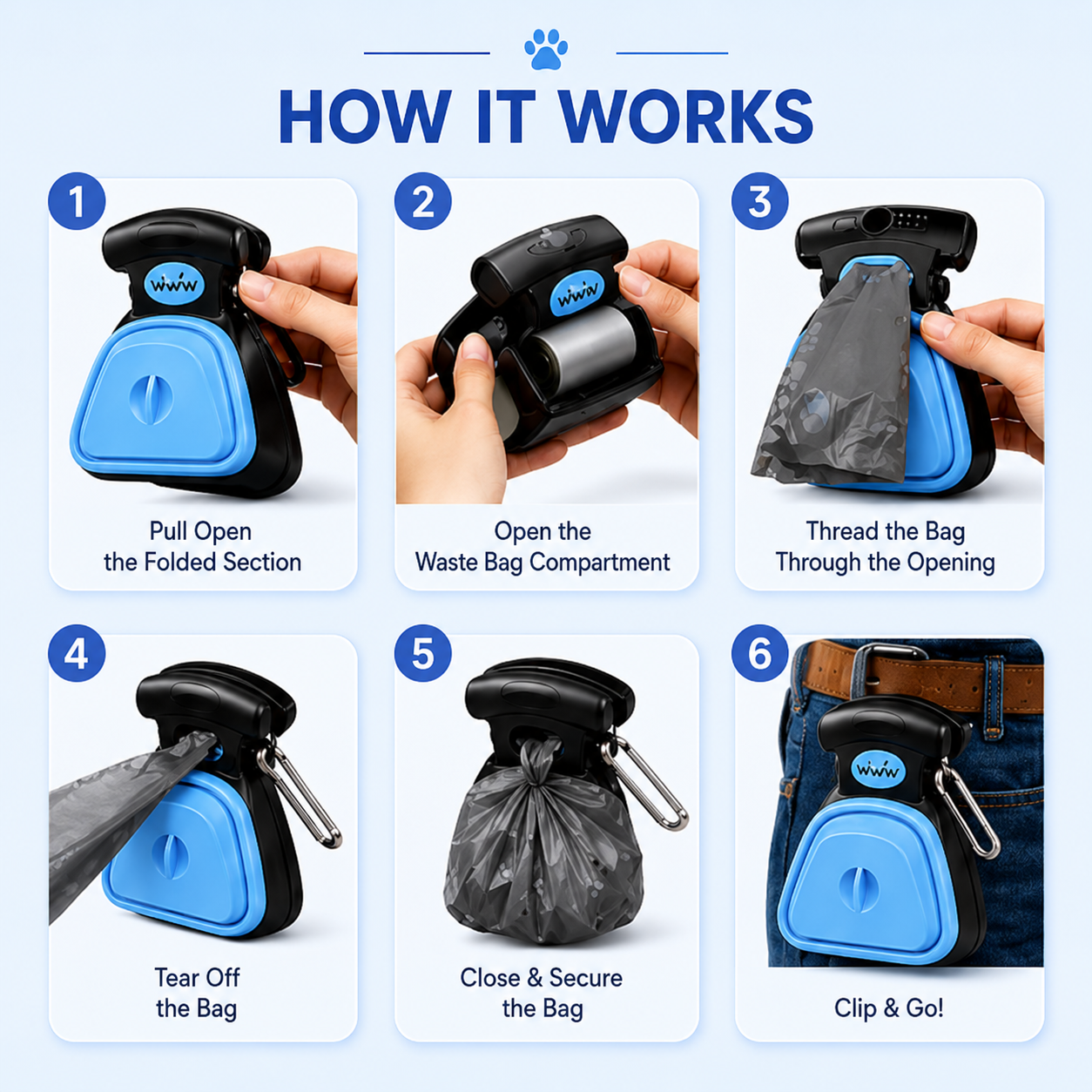 Foldable Pet Poop Clip