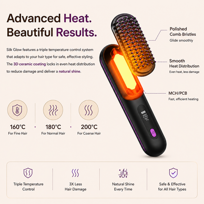 Silk Glow Cordless Hair Straightening Brush